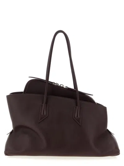 Attico La Passeggiata Medium Shoulder Bag In Burgundy