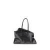 Attico Medium La Passeggiata Embossed Bag In Black
