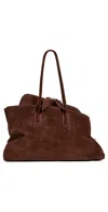 Attico La Passeggiata Medium Top Handle Bag Light Chocolate In Brown