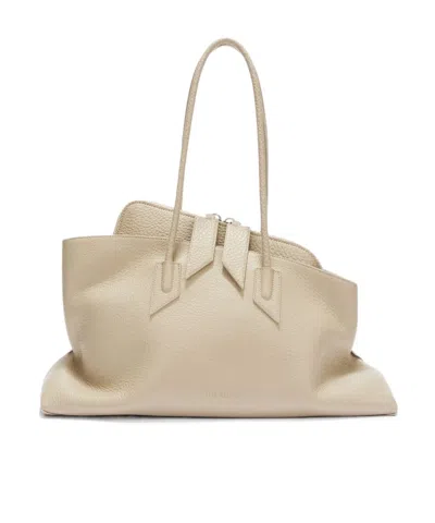 Attico The  La Passeggiata Medium Top Handle Bag In Nude