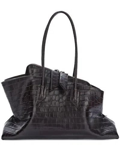 Attico La Passeggiata Medium Tote Bag In Brown