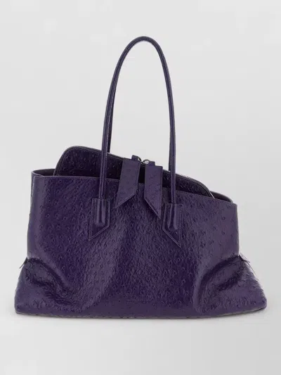 Attico La Passeggiata Medium Tote Bag Dual Handles In Purple