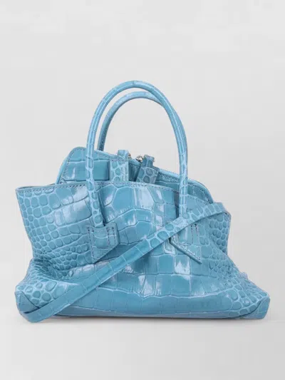 Attico La Passeggiata Mini Croc Print Tote Bag