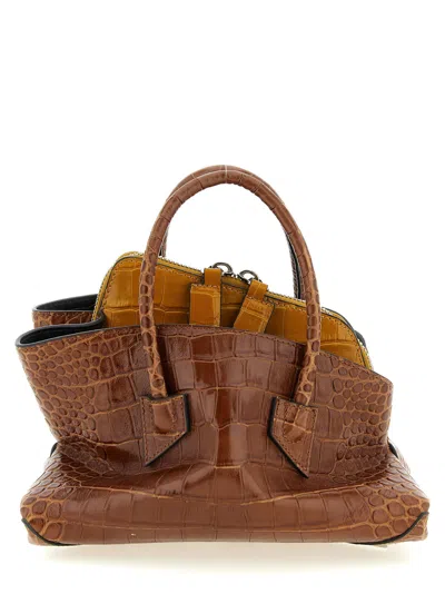 Attico La Passeggiata Mini Handbag In Brown