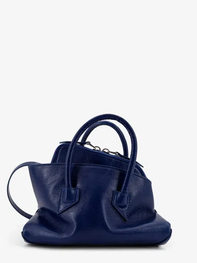 Attico La Passeggiata Mini Leather Handbag In Blue