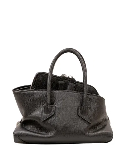 Attico La Passeggiata Mini Pebbled Mini Handbag In Purple