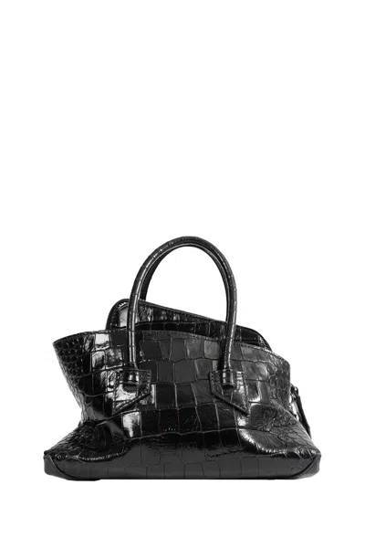 Attico La Passeggiata Mini Top Handle Bag In Black