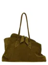 Attico Suede Finish Tote Bag With Double Handles In Green