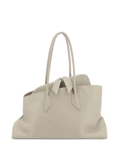 Attico 'la Passeggiata' Shoulder Bag In Beige Leather The  In Neutral