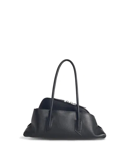 Attico La Passeggiata Small Black Leather Bag