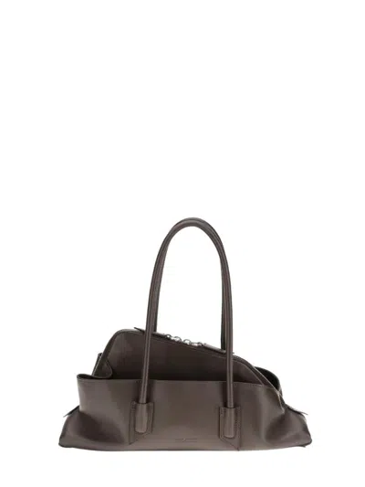 Attico La Passeggiata Small Crossbody Bag In Brown