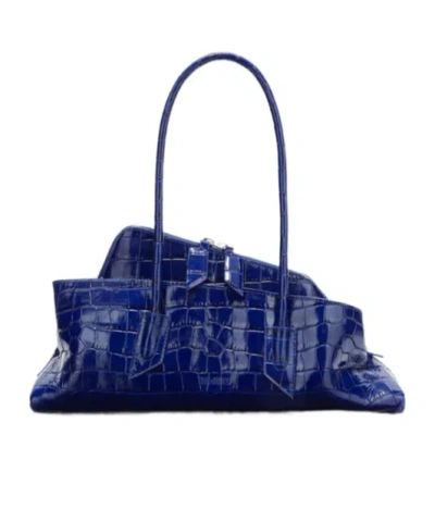 Attico ''la Passeggiata Small'' Electric Blue Top Handle