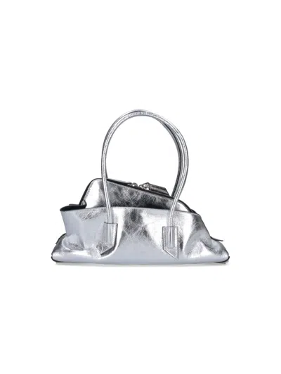 Attico La Passeggiata Small Handbag In Silver