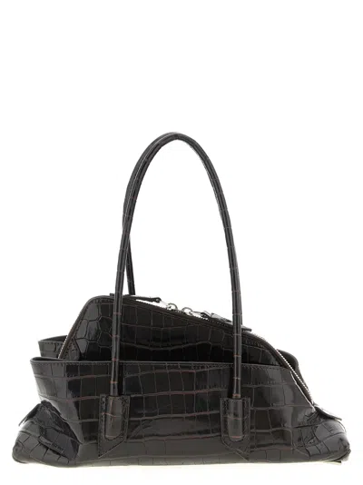 Attico La Passeggiata Small Shoulder Bag In Brown