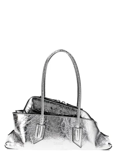 Attico La Passeggiata Small Shoulder Bag In Silver