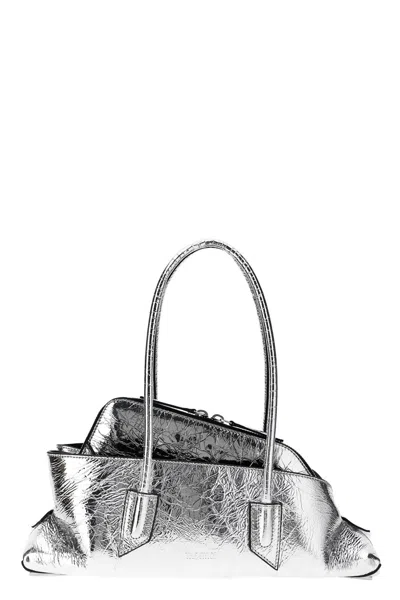 Attico 'la Passeggiata Small' Shoulder Bag In Silver