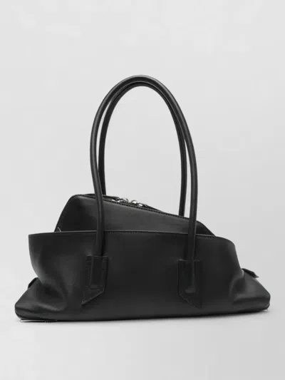 Attico La Passeggiata Small Structured Tote Bag In Black