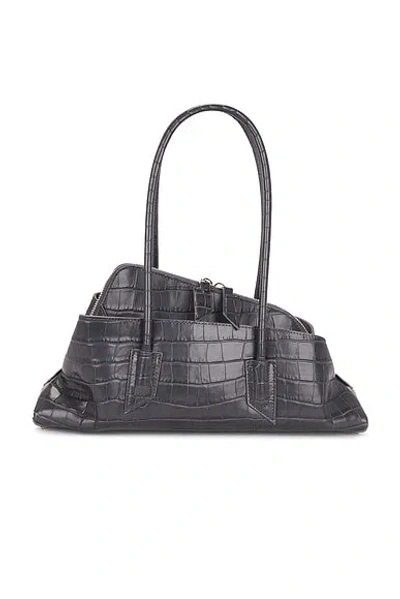 Attico La Passeggiata Small Top Handle Bag In Gray