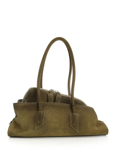 Attico La Passeggiata Small Top Handle Bag In Brown