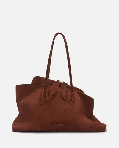 Attico La Passeggiata Suede Bag In Brown