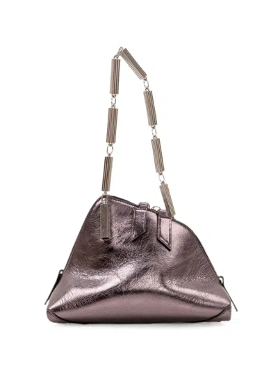Attico Silver La Scala Mini Clutch In Purple