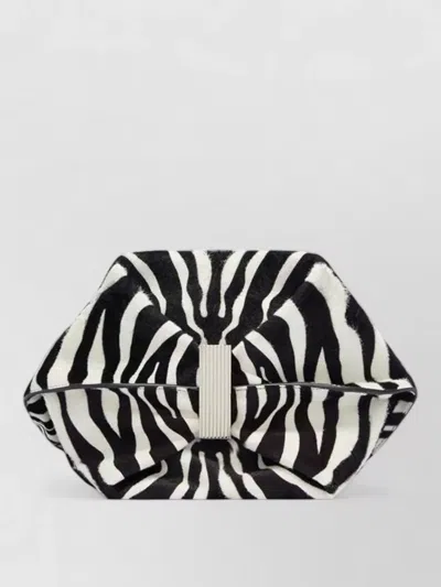 Attico La Scoop Large Zebra Shoulder Bag In Multi