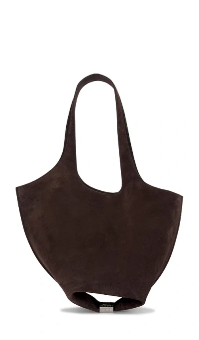 Attico La Scoop Medium Shoulder Bag In Brown