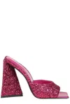 Attico Ladies Pink Sequins Devon 115 Mm Mule