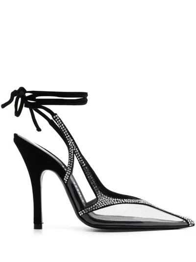 Attico Ladies Silver Venus 100mm Embellished Pumps