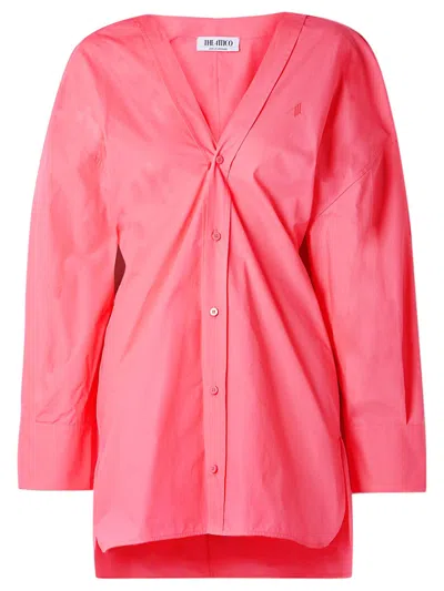 Attico Lala Mini Dress In Bubble Gum Pink