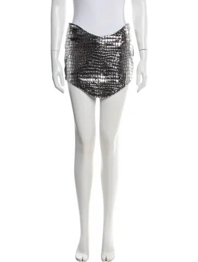 Pre-owned Attico Lamb Leather Mini Skirt W/ Tags In White