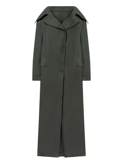 ATTICO LARGE-COLLAR BUTTON-FASTENING COAT