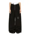 Attico Large Outline Wool Trousers In Black