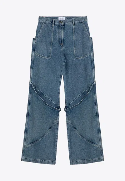 ATTICO LARGE POCKETS WIDE BOYFRIEND JEANS