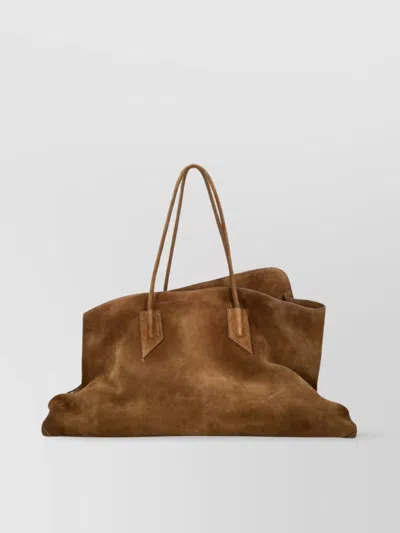 Attico Large Suede Tote Bag Handles