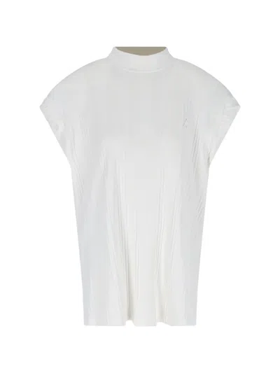 Attico 'laurie' Pleated T-shirt In White