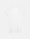 Attico Shoulder-padded Waflle-effect T-shirt In White