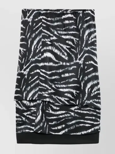ATTICO LAYERED ANIMAL PRINT KNEE-LENGTH SKIRT