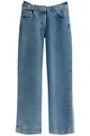 Attico Layered Baggy Jeans In Blue