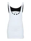 Attico Light Blue Flat Ribbed Tank Top In Blue