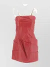 Shop Attico Layered Strapless Mini Dress In Orange