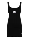 Attico Ribbed V-neck Layered Tank Top In Black