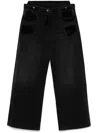 Attico High Waist Wide-leg Denim Jeans
