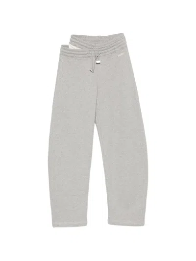 Attico Layered-waistband Drawstring Track Pants In White