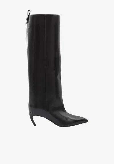 Attico Lea 65 Knee-high Calf Leather Boots