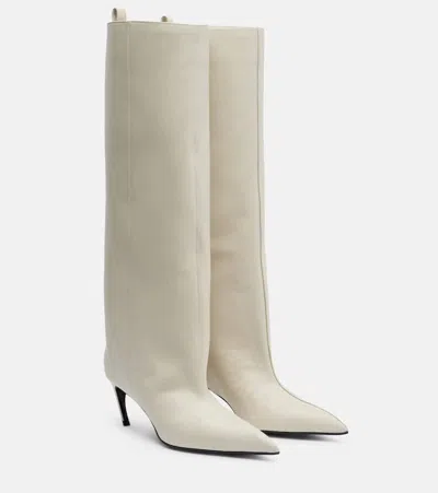 Attico Lea 65 Leather Knee-high Boots In White
