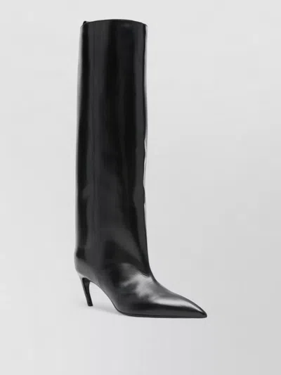 Attico Lea 65 Mm Knee High Stiletto Boots In Black