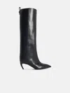 Attico 'lea' Black Leather Boots