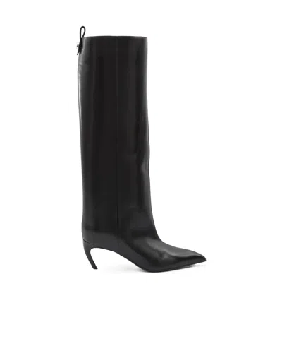 ATTICO THE ATTICO LEA POINTED-TOE KNEE-HIGH BOOTS
