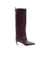 Attico 65mm Lea Pointed-toe Leather Boots In Black